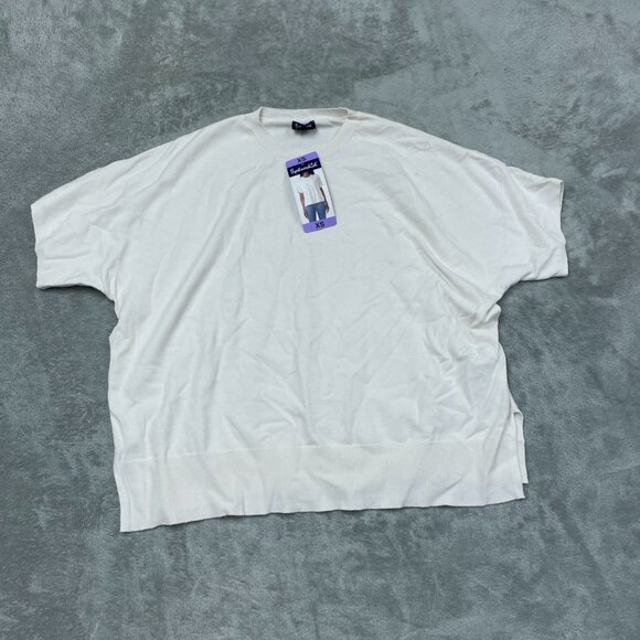 Splendid Womens Oversized Knit Top XS Ivory Viscose Blend New d0362 - Picture 2 of 8